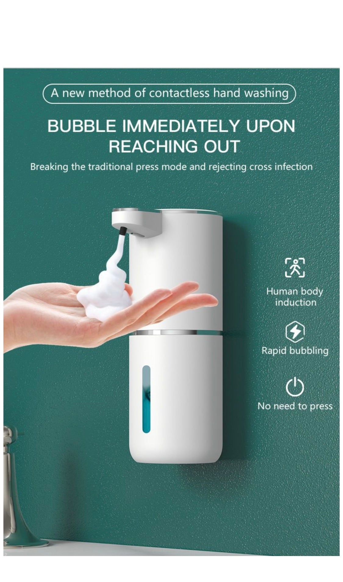 Automatic Soap Dispenser Non Contact Foam Soap Dispenser 380ml