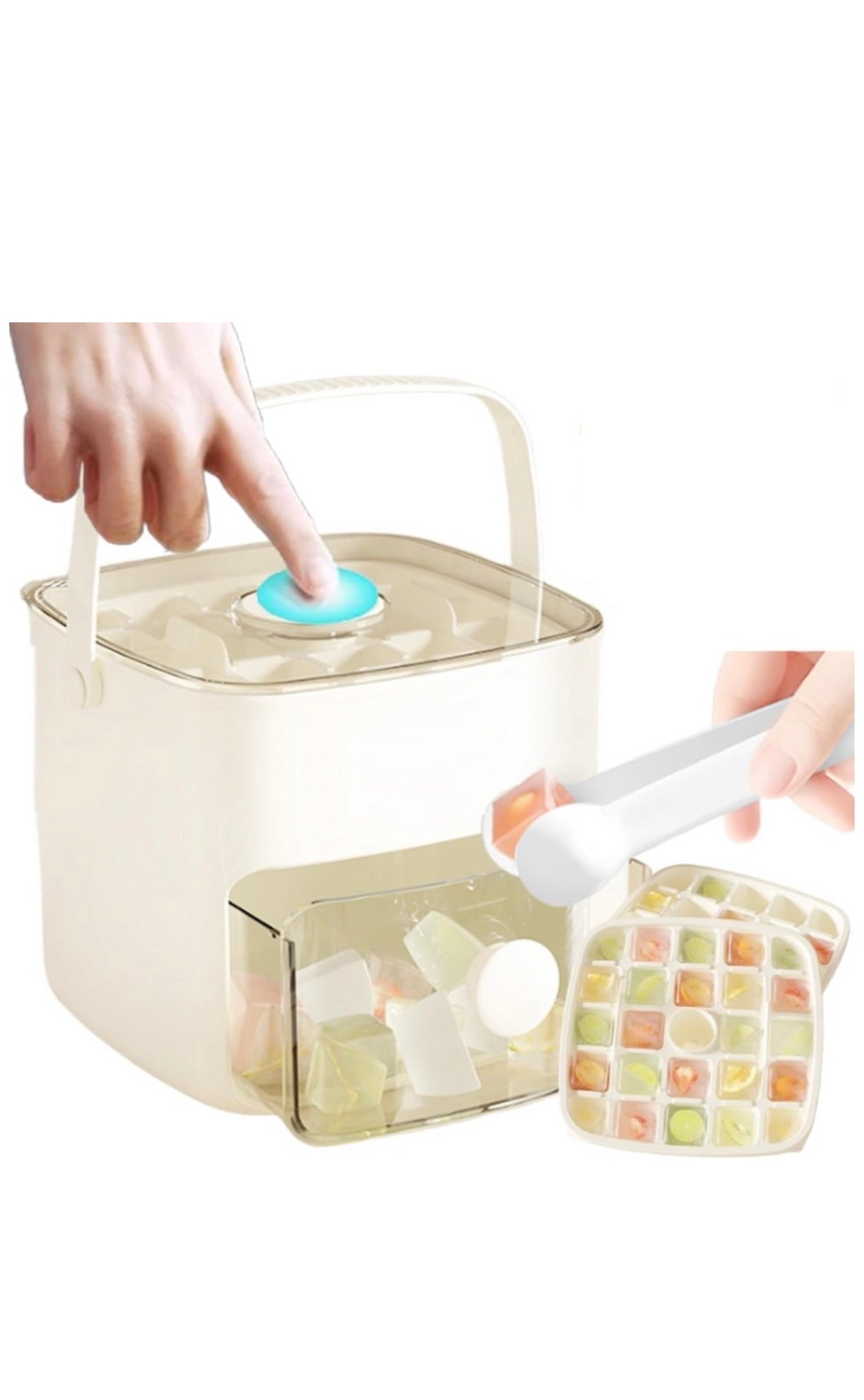 Easy Press Double Layer Ice Cube Maker Box