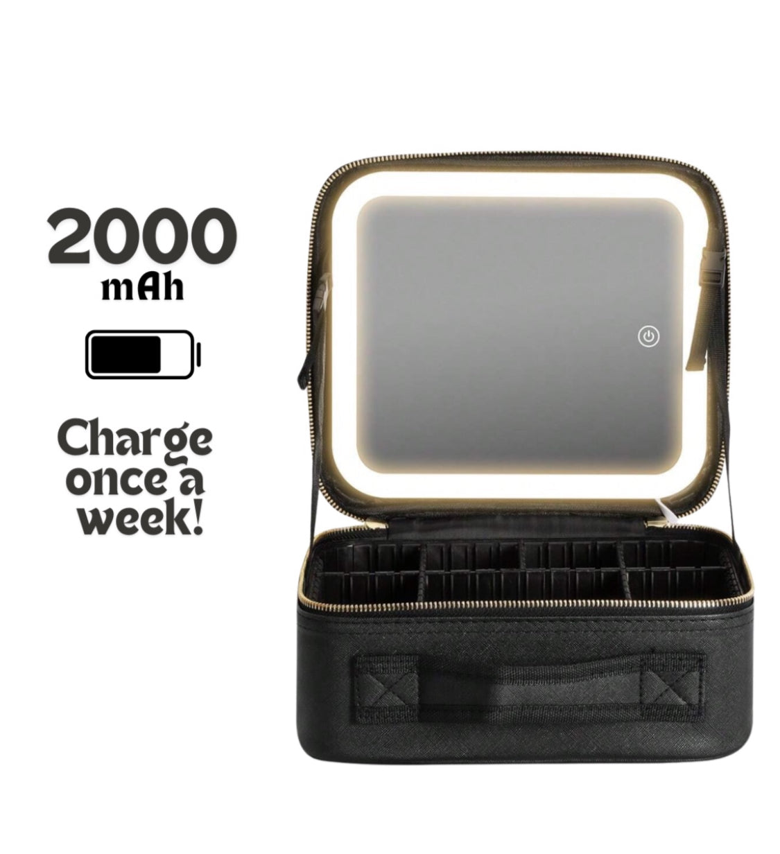 Travel Vanity Bag with led light mirror