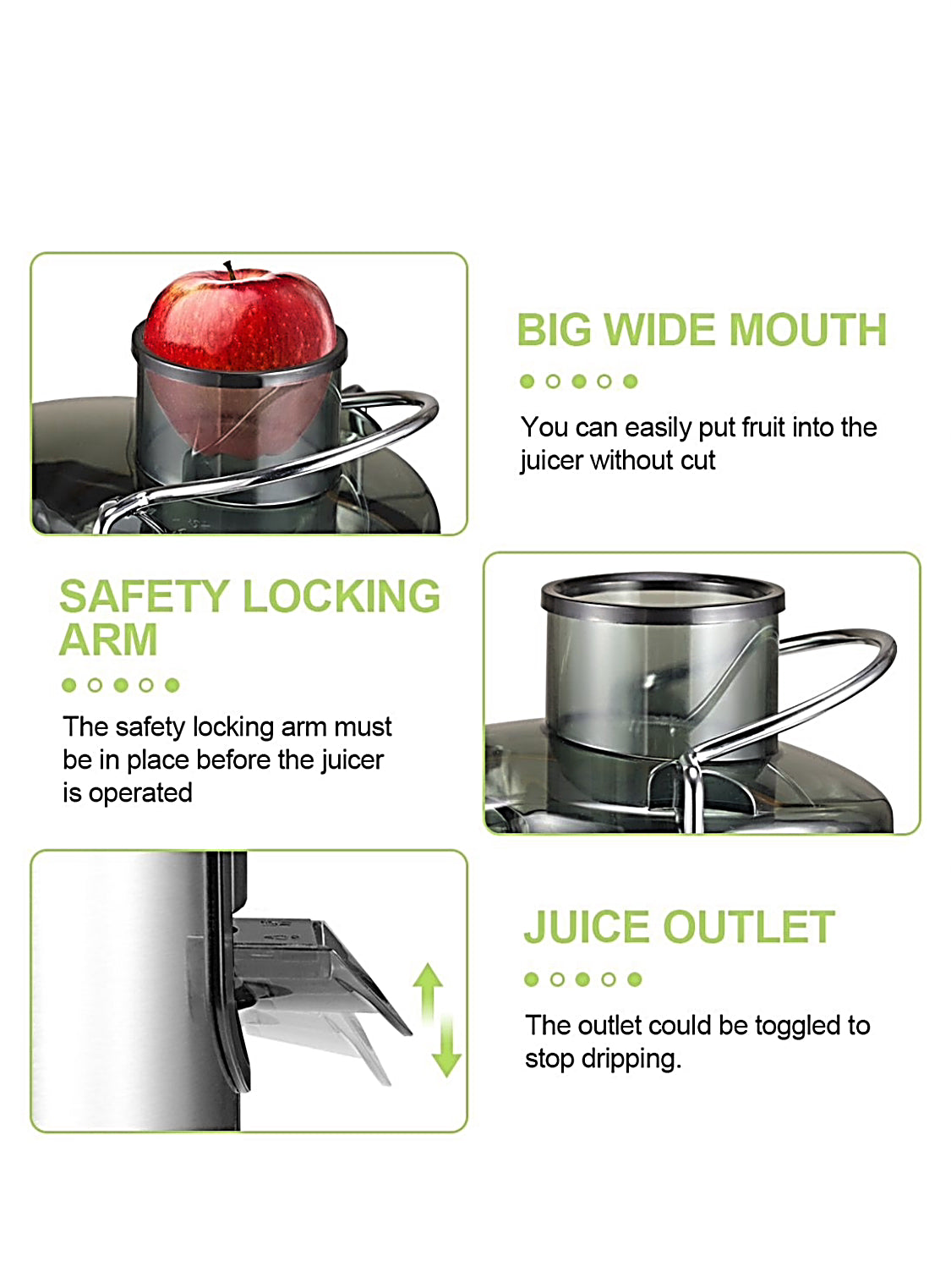 800W Fast Juicer (Steel Body)